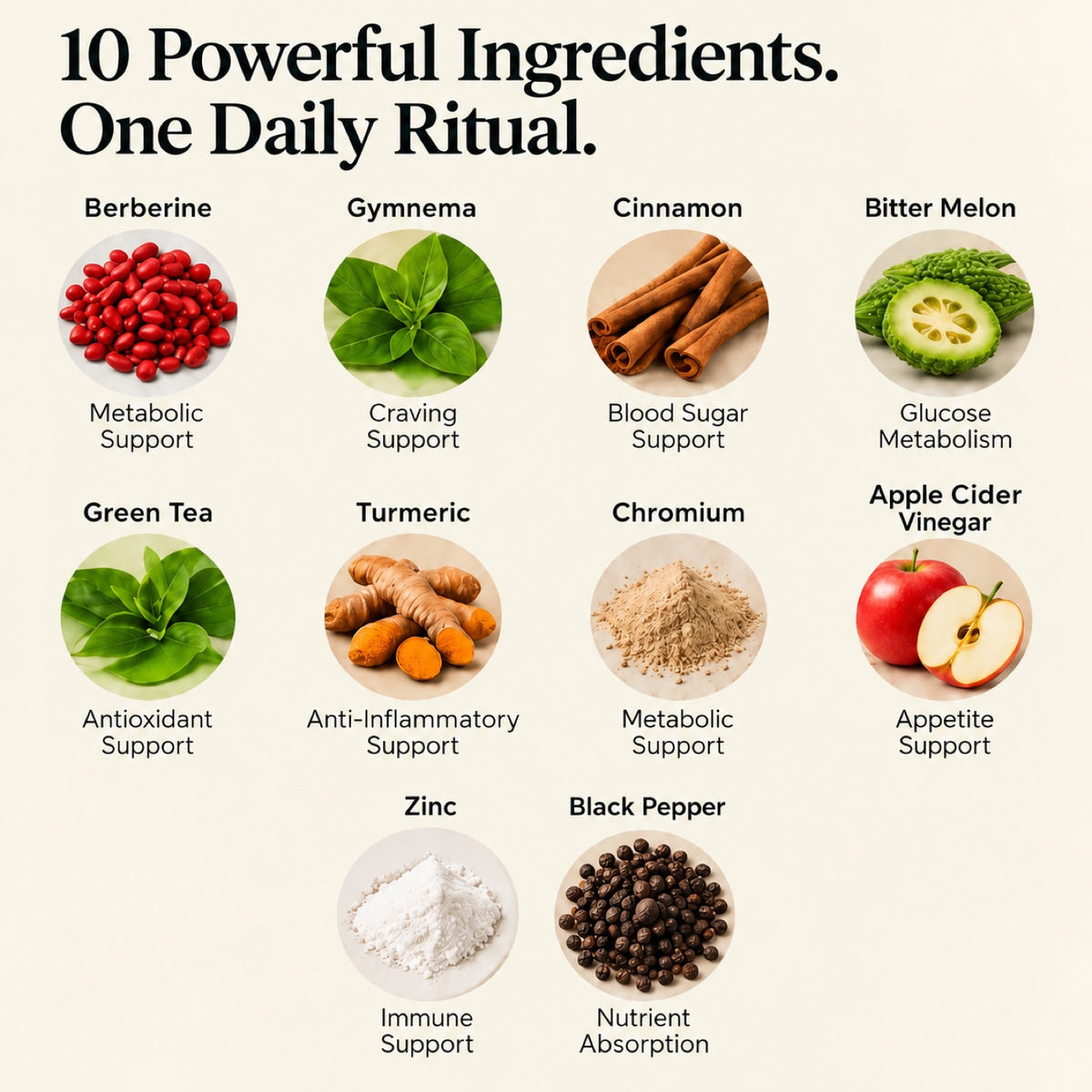 The 10 ingredients in GLP-1 Daily Liquid Drops